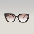 Prada PR 15WS Butterfly Sunglasses in Black & Medium Tortoise