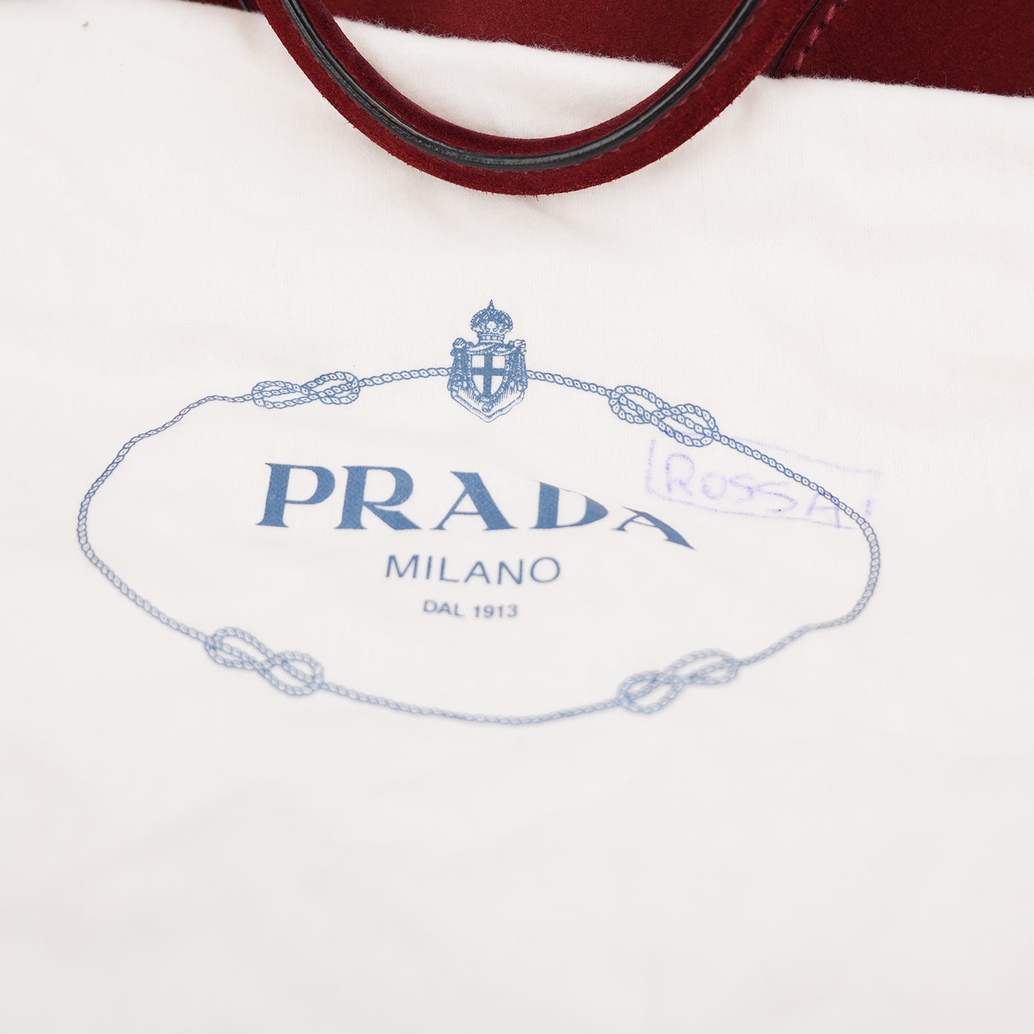 Prada Scamosciato Small Tote Bag in Pelle Scamosciata Porpora con Tracolla Removibile