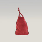Prada Scamosciato Small Tote Bag in Pelle Scamosciata Porpora con Tracolla Removibile