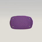 Prada Tessuto Gaufre Borsa a Spalla Viola in Nylon con Catena