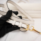 Prada Saffiano Lux Tote Bag Bianca in Pelle con Tracolla Regolabile