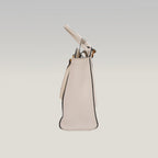Prada Saffiano Lux Tote Bag Bianca in Pelle con Tracolla Regolabile