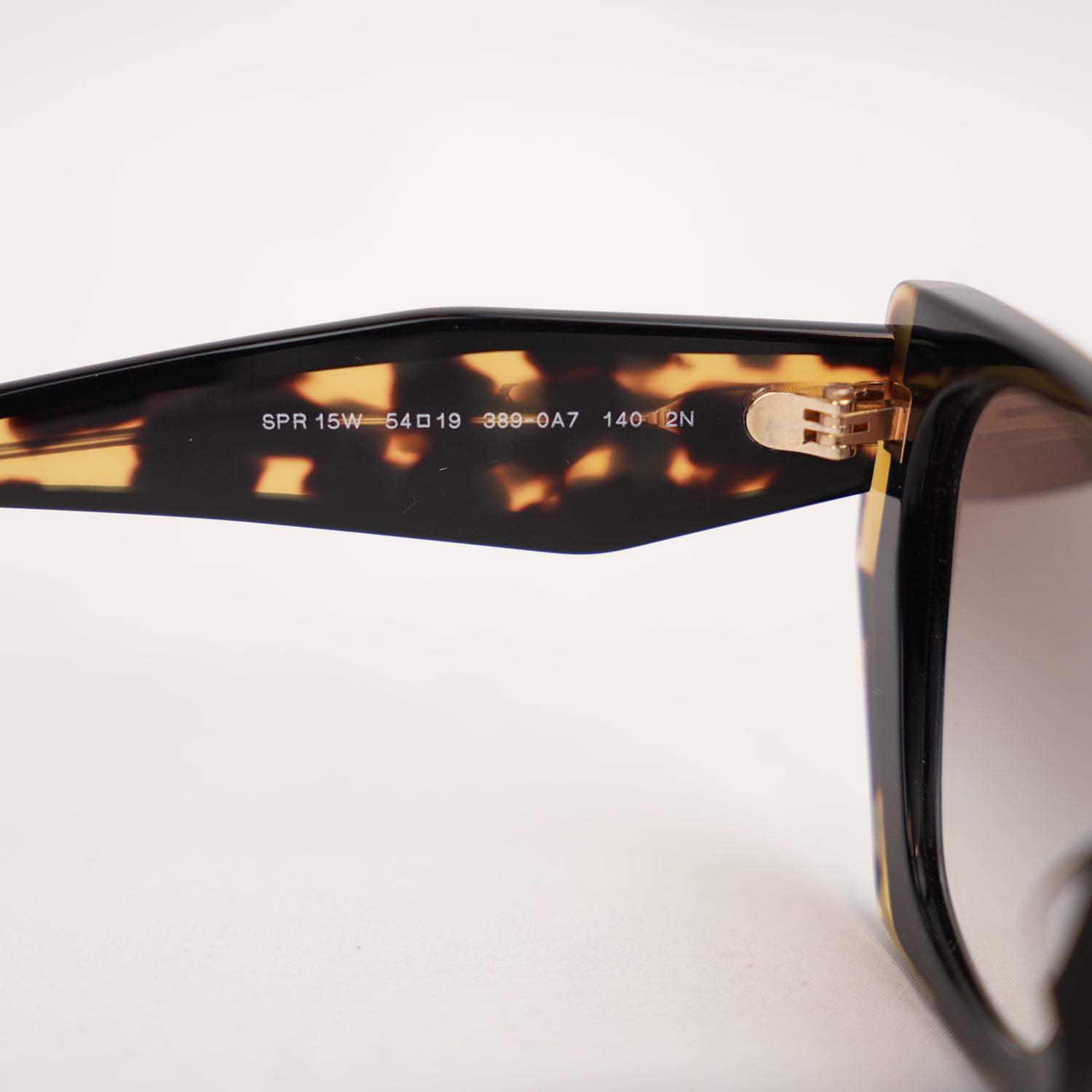 Prada PR 15WS Tortoiseshell Rectangular Sunglasses in Black and Havana