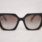 Prada PR 15WS Tortoiseshell Rectangular Sunglasses in Black and Havana
