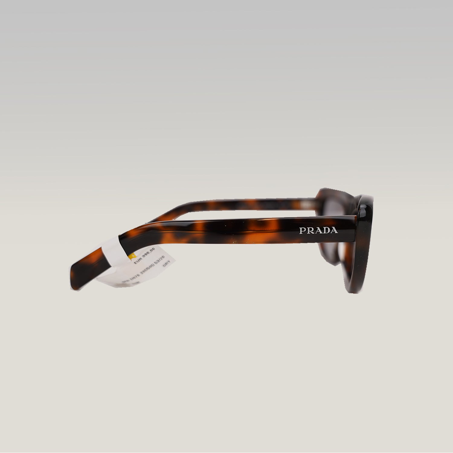 Prada PR D07S Juniper Tortoise Square Sunglasses in Havana Brown