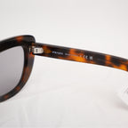 Prada PR D07S Juniper Tortoise Square Sunglasses in Havana Brown