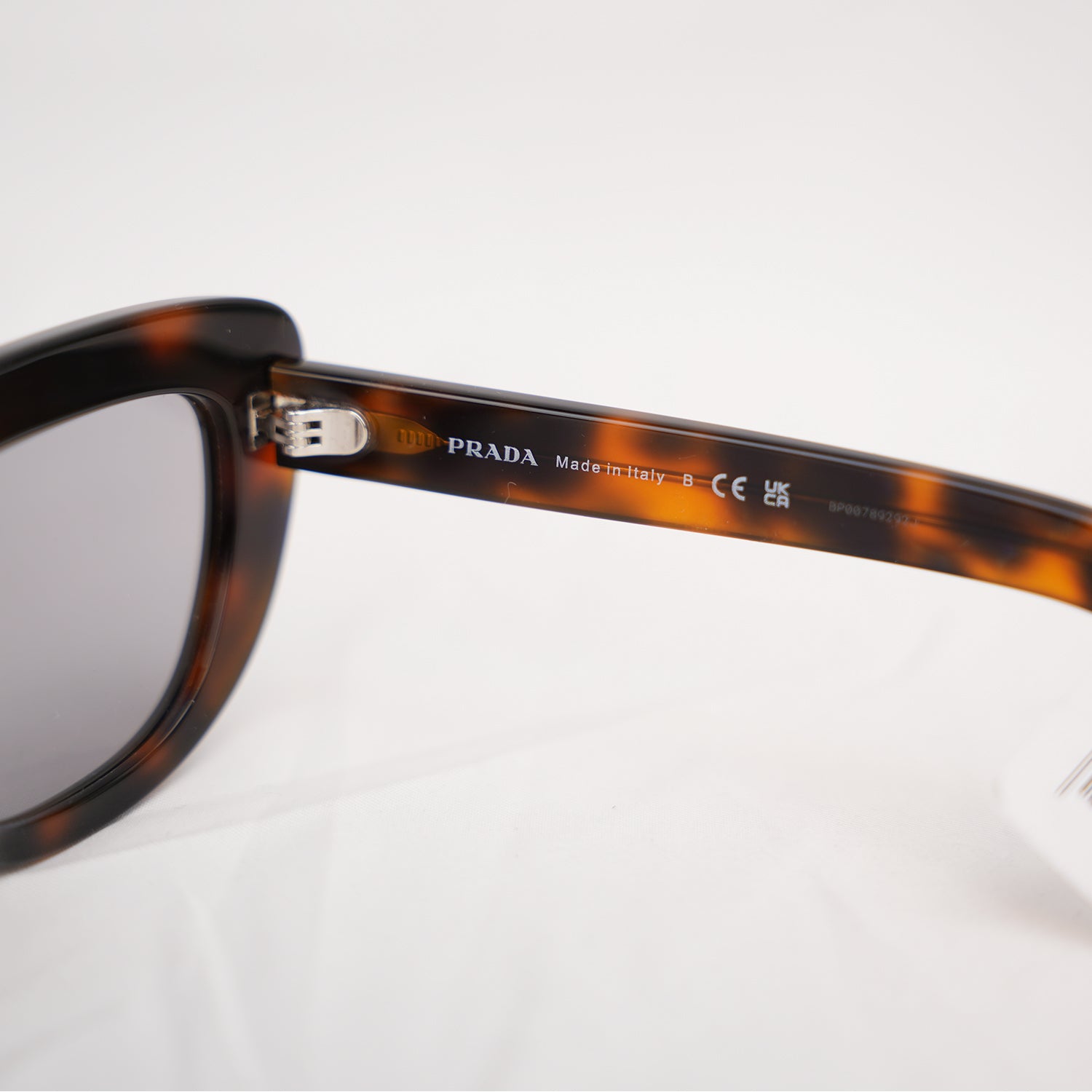 Prada PR D07S Juniper Tortoise Square Sunglasses in Havana Brown
