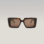 Prada PR 23YS Tortoise Oversized Square Sunglasses Brown Lens