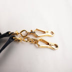 Miu Miu Mini Matelassé Dark Blue Leather Crossbody Bag with Gold Hardware
