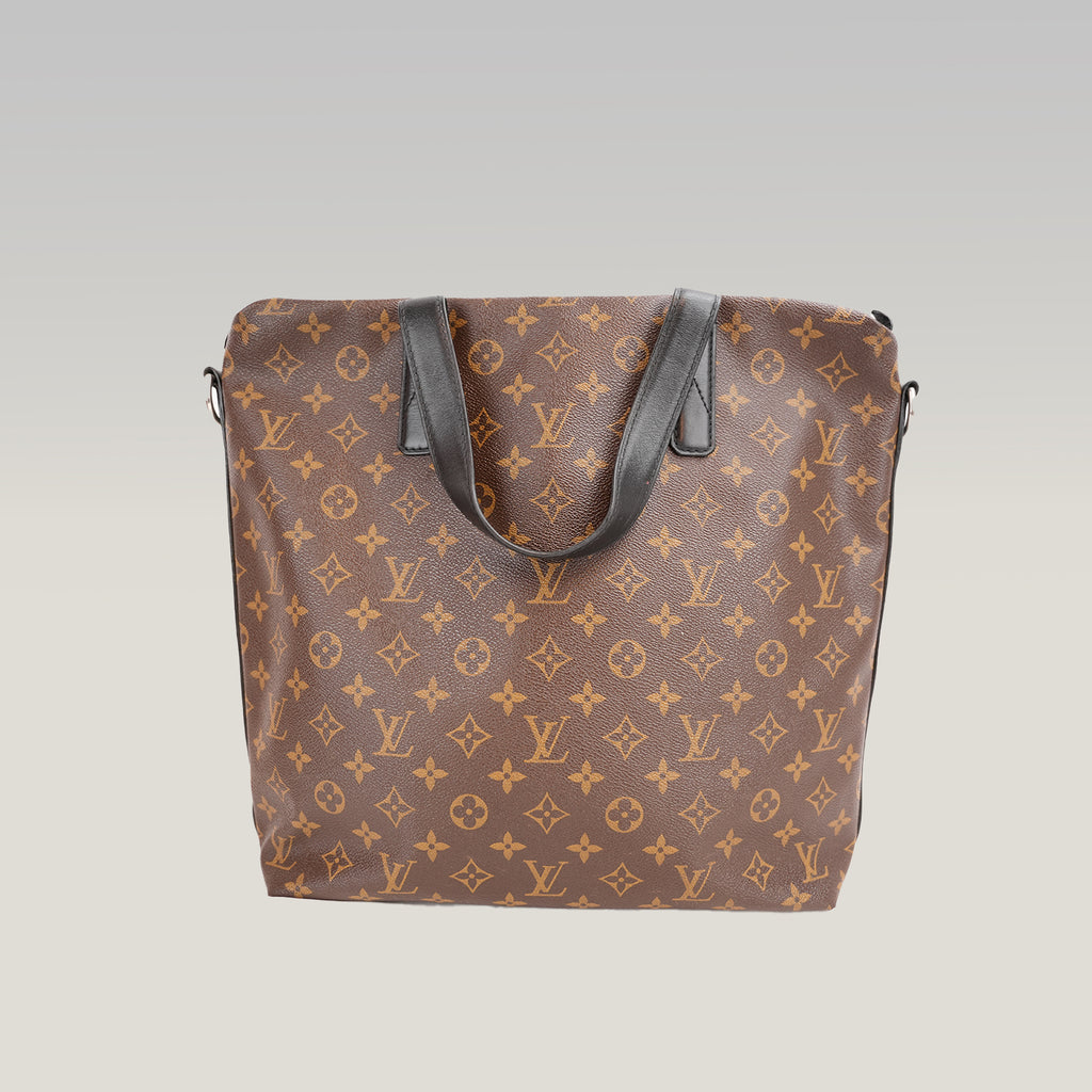 Louis Vuitton Kitan Monogram Macassar – Borsa Tote in Tela Marrone e Pelle Nera