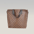 Louis Vuitton Kitan Monogram Macassar – Borsa Tote in Tela Marrone e Pelle Nera