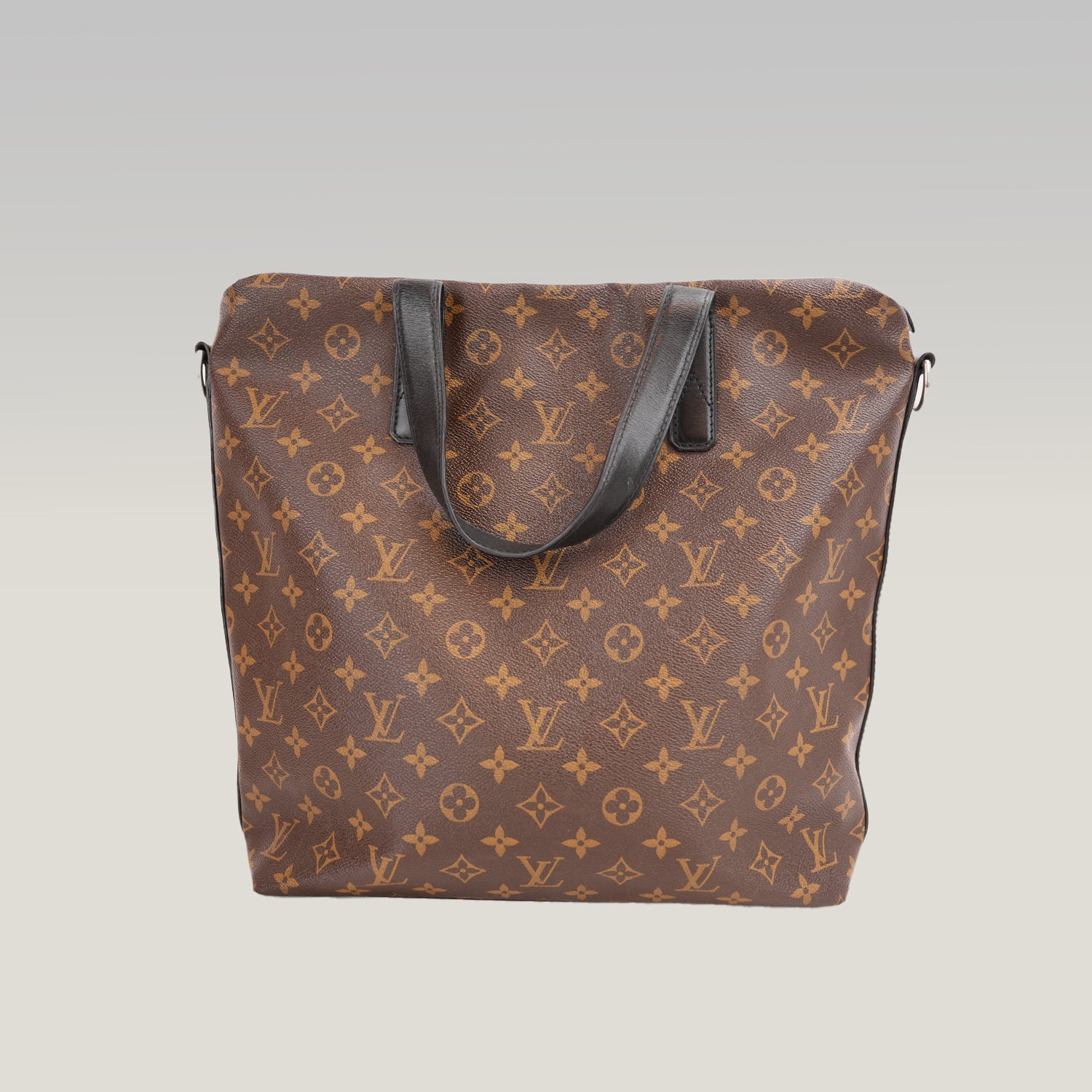 Louis Vuitton Kitan Monogram Macassar – Borsa Tote in Tela Marrone e Pelle Nera