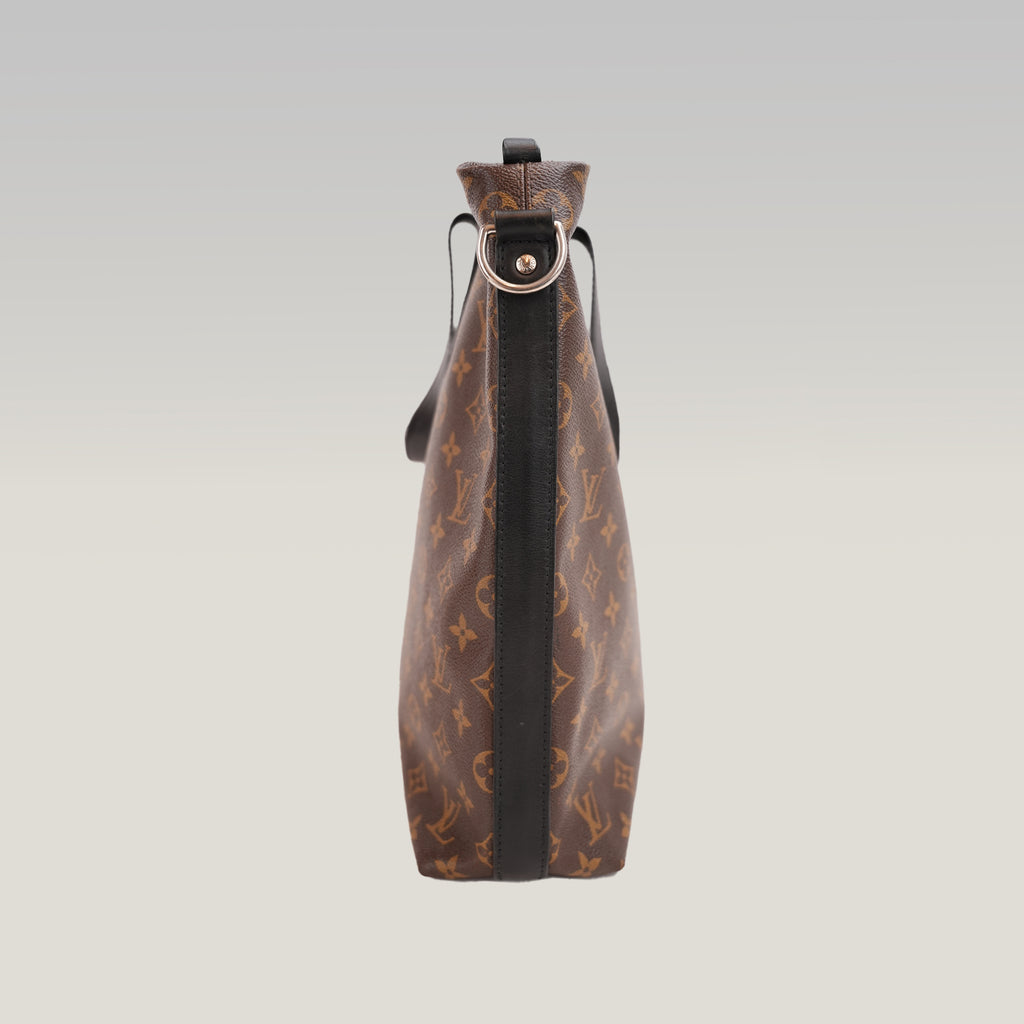 Louis Vuitton Kitan Monogram Macassar – Borsa Tote in Tela Marrone e Pelle Nera