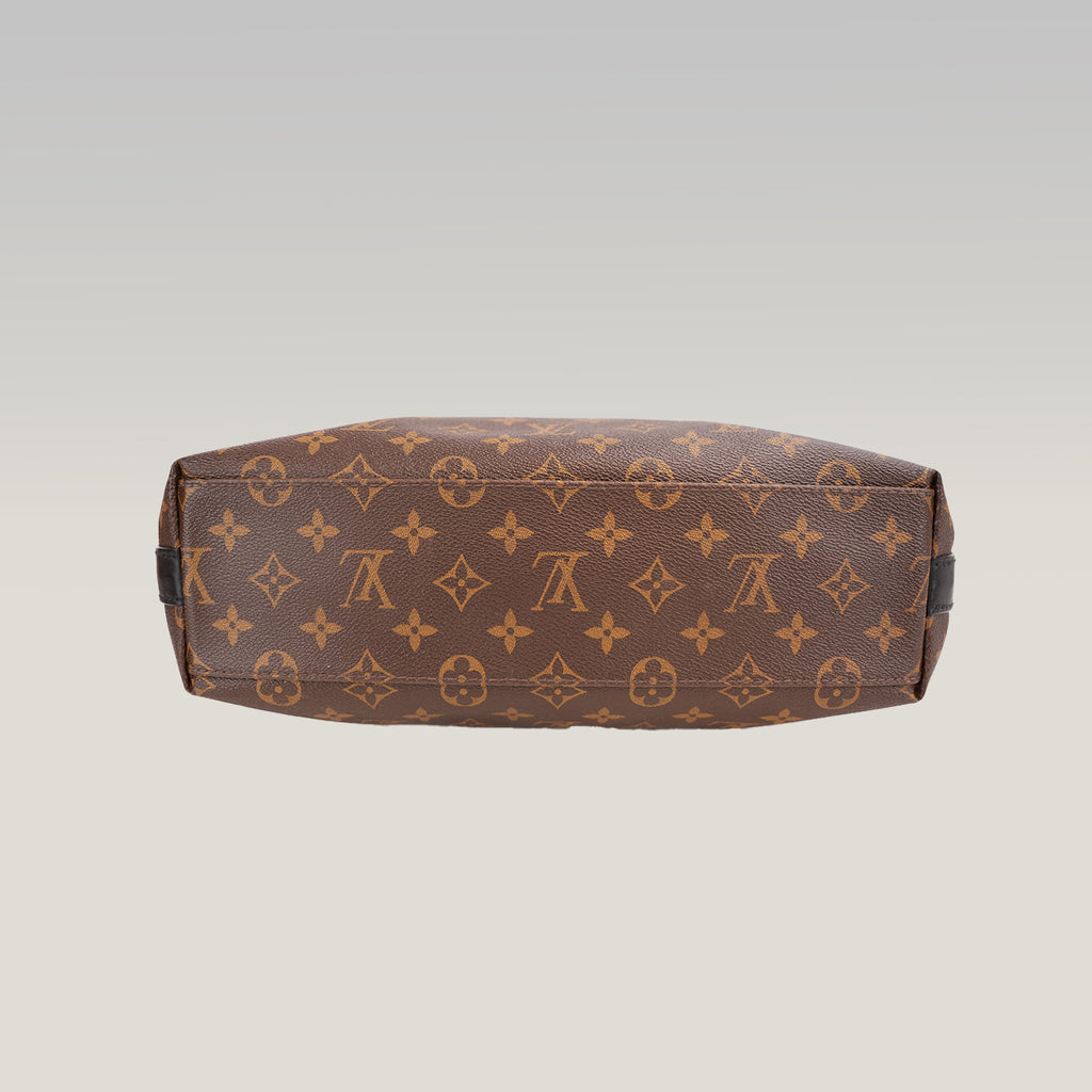Louis Vuitton Kitan Monogram Macassar – Borsa Tote in Tela Marrone e Pelle Nera