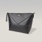 Loewe Puzzle Fold Leather Pouch Black Leather Clutch & Crossbody Bag