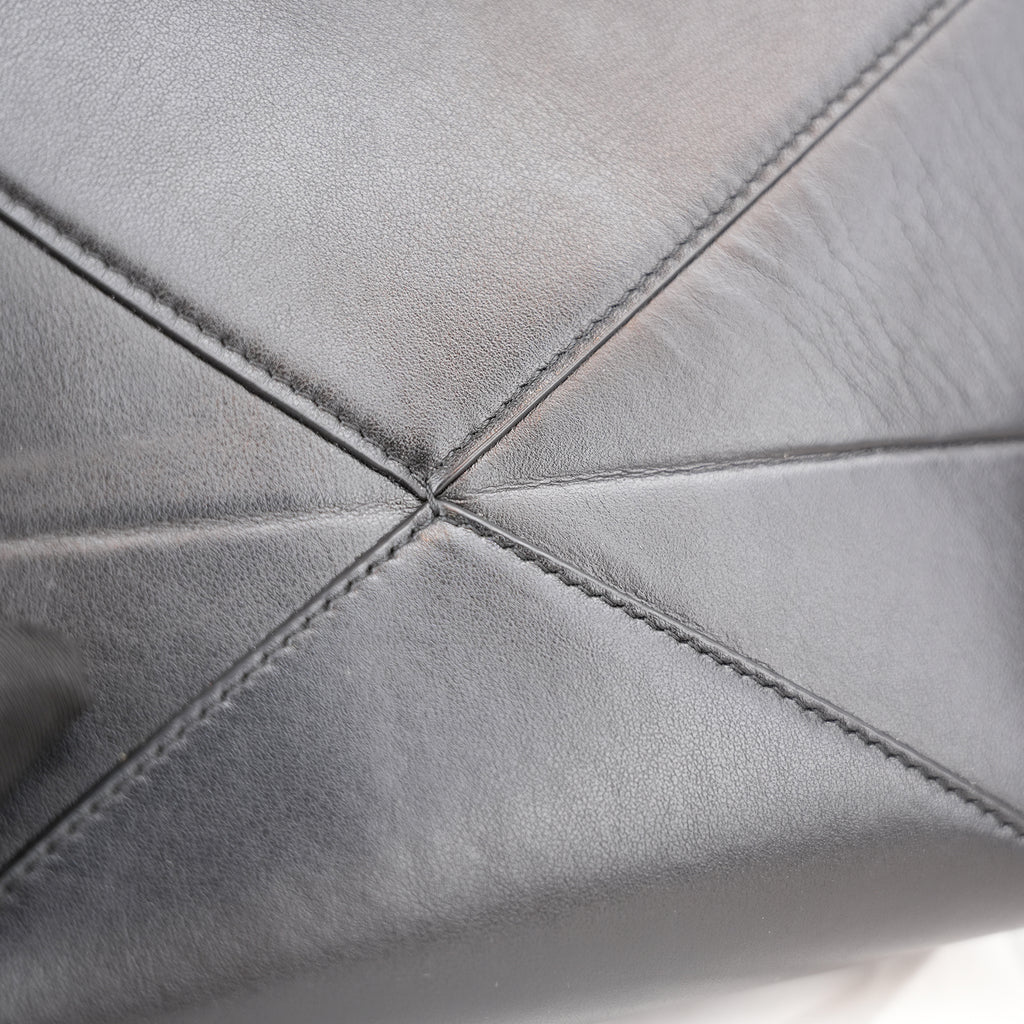 Loewe Puzzle Fold Leather Pouch Black Leather Clutch & Crossbody Bag