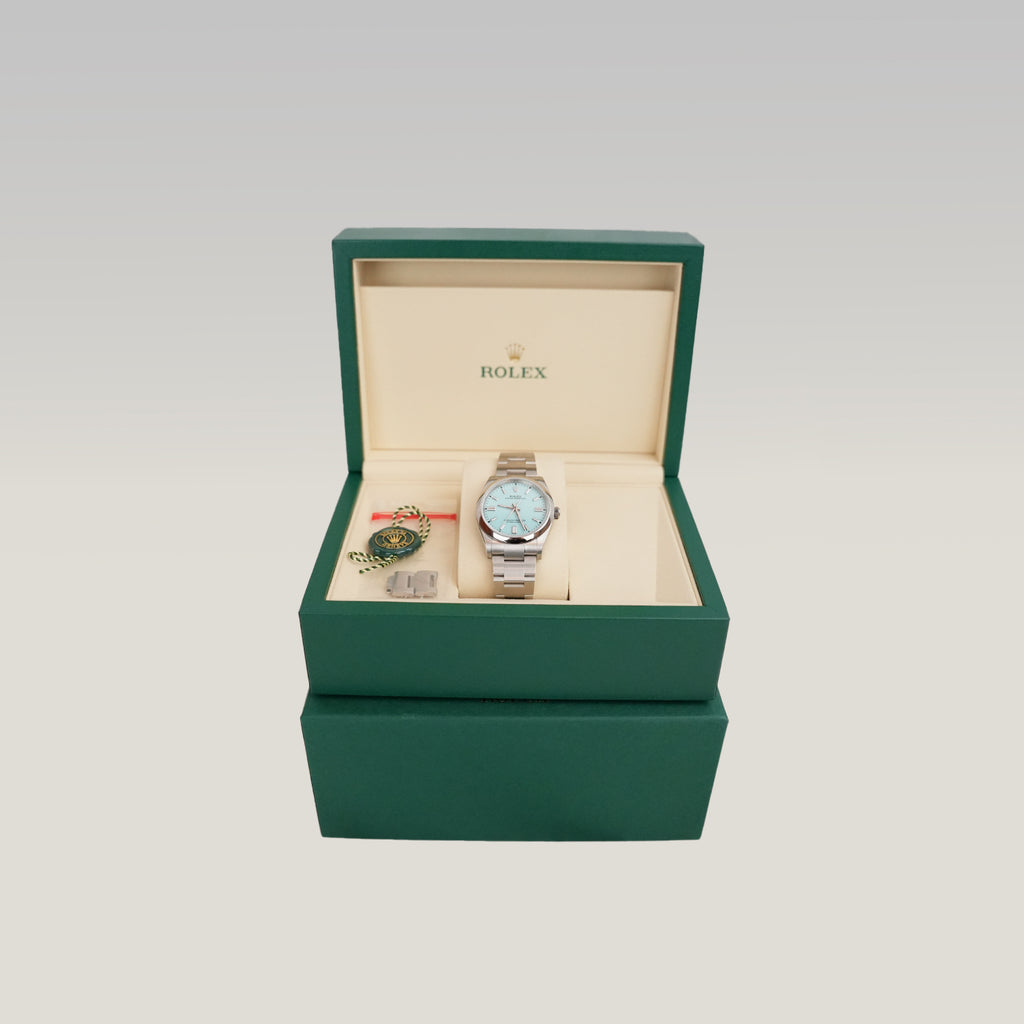 Rolex Oyster Perpetual 36 mm in Oystersteel con Quadrante Turchese – Automatico 2026 Full Set