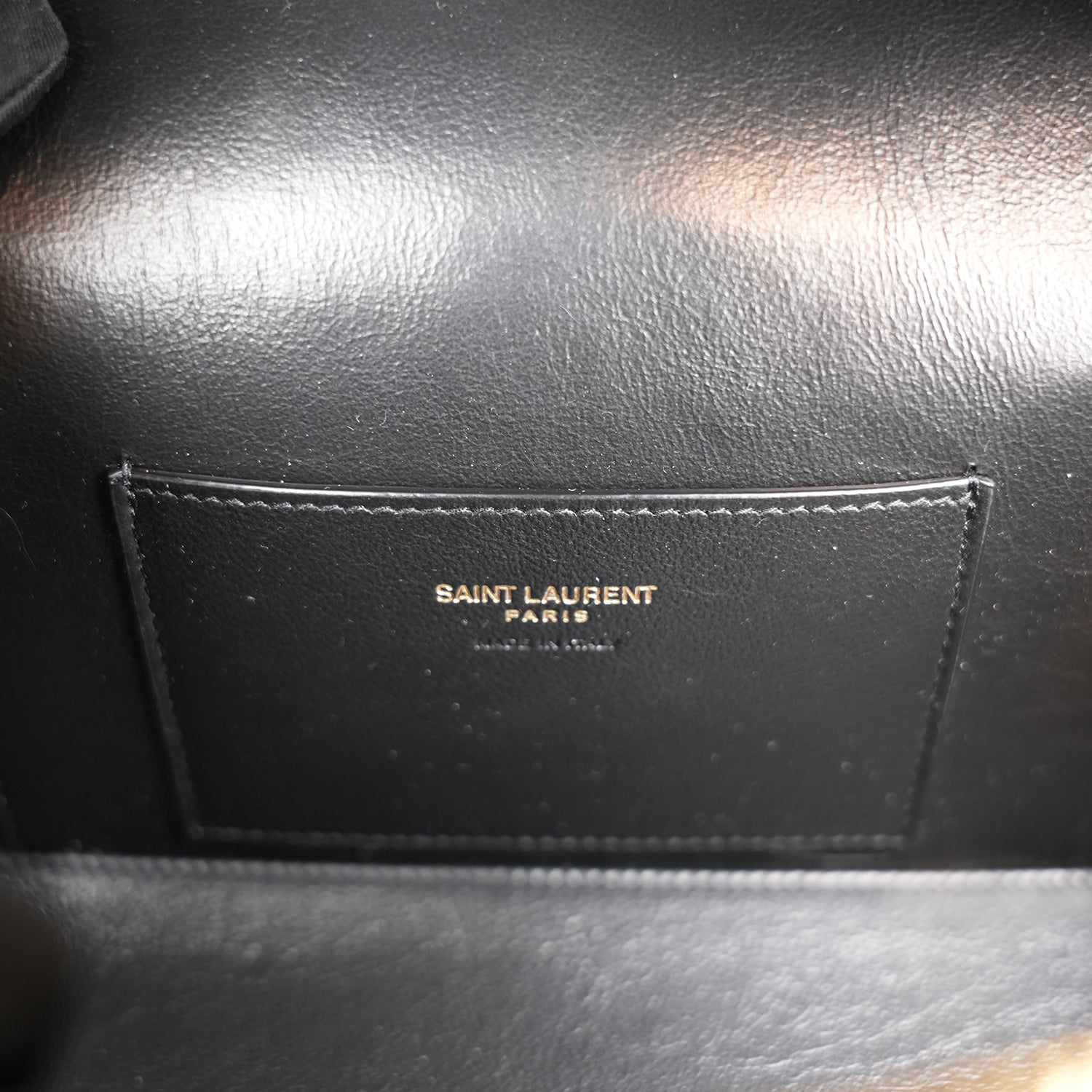 Saint Laurent Gaby Vanity Black Quilted Lambskin Bag with Cassandre Logo