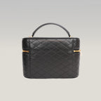 Saint Laurent Gaby Vanity Black Quilted Lambskin Bag with Cassandre Logo
