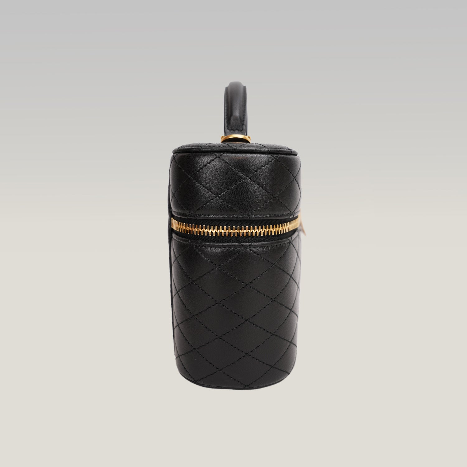 Saint Laurent Gaby Vanity Black Quilted Lambskin Bag with Cassandre Logo