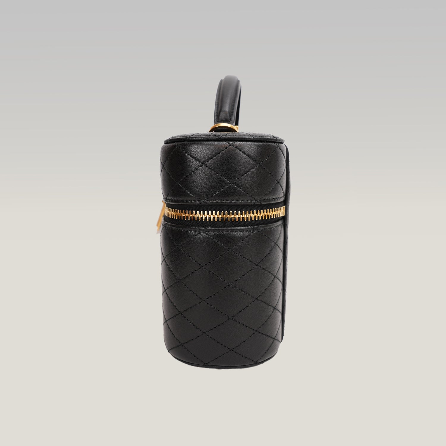 Saint Laurent Gaby Vanity Black Quilted Lambskin Bag with Cassandre Logo