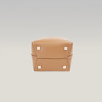 Saint Laurent Le 37 Small Borsa Secchiello in Pelle di Vitello Marrone Cognac con Logo YSL Dorato