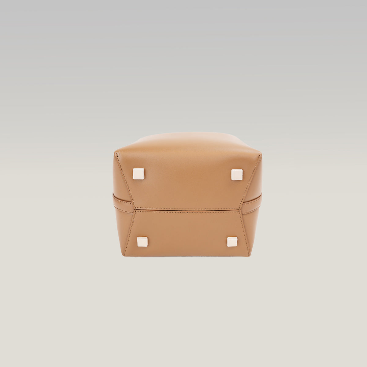 Saint Laurent Le 37 Small Borsa Secchiello in Pelle di Vitello Marrone Cognac con Logo YSL Dorato
