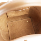 Saint Laurent Le 37 Small Borsa Secchiello in Pelle di Vitello Marrone Cognac con Logo YSL Dorato