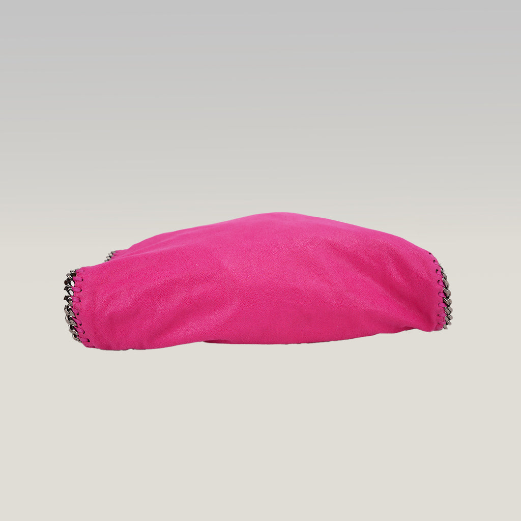 Stella McCartney Falabella Medium Tote in Shaggy Deer Rosa Fucsia con Catena Argento