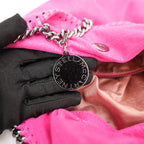 Stella McCartney Falabella Medium Tote in Shaggy Deer Rosa Fucsia con Catena Argento