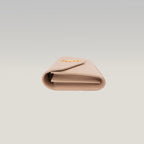 Saint Laurent Cassandra WOC Beige Nude in Pelle Matelassé Chevron con Logo YSL Dorato