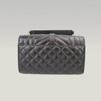 Saint Laurent Envelope Small Chain Shoulder Bag Black Quilted Grain de Poudre Leather