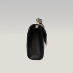 Saint Laurent Envelope Small Chain Shoulder Bag Black Quilted Grain de Poudre Leather