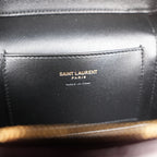 Saint Laurent Gaby Vanity Mini Rouge Cabernet in Quilted Leather with Gold Logo