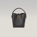 Saint Laurent Le 5 à 7 Supple Large Nera in Pelle con Hardware Dorato