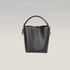 Saint Laurent Le 5 à 7 Supple Large Nera in Pelle con Hardware Dorato