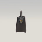 Saint Laurent Le 5 à 7 Supple Large Nera in Pelle con Hardware Dorato