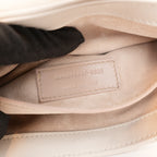 Saint Laurent Le 5 à 7 Borsa a Spalla Matelassé in Pelle Beige Chiaro con Logo YSL Dorato