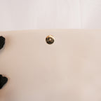 Saint Laurent Le 5 à 7 Borsa a Spalla Matelassé in Pelle Beige Chiaro con Logo YSL Dorato