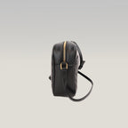 Saint Laurent Lou Camera Bag Borsa a Tracolla in Pelle Nera Matelassé Chevron con Logo YSL Dorato