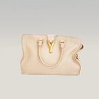 Saint Laurent Y Cabas Small Nude Leather Gold-Tone Hardware Tote Bag