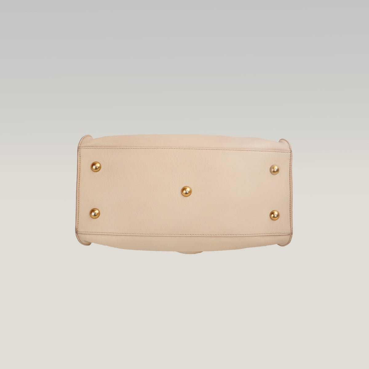 Saint Laurent Y Cabas Small Nude Leather Gold-Tone Hardware Tote Bag