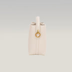 Saint Laurent Le 37 Mini Borsa Secchiello in Pelle di Vitello Bianco Avorio con Logo YSL Dorato