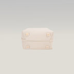 Saint Laurent Le 37 Mini Borsa Secchiello in Pelle di Vitello Bianco Avorio con Logo YSL Dorato
