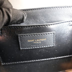 Saint Laurent Paris Solferino Borsa a Tracolla Media in Pelle Bianca con Hardware Dorato