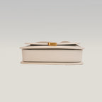 Saint Laurent Paris Solferino Borsa a Tracolla Media in Pelle Bianca con Hardware Dorato