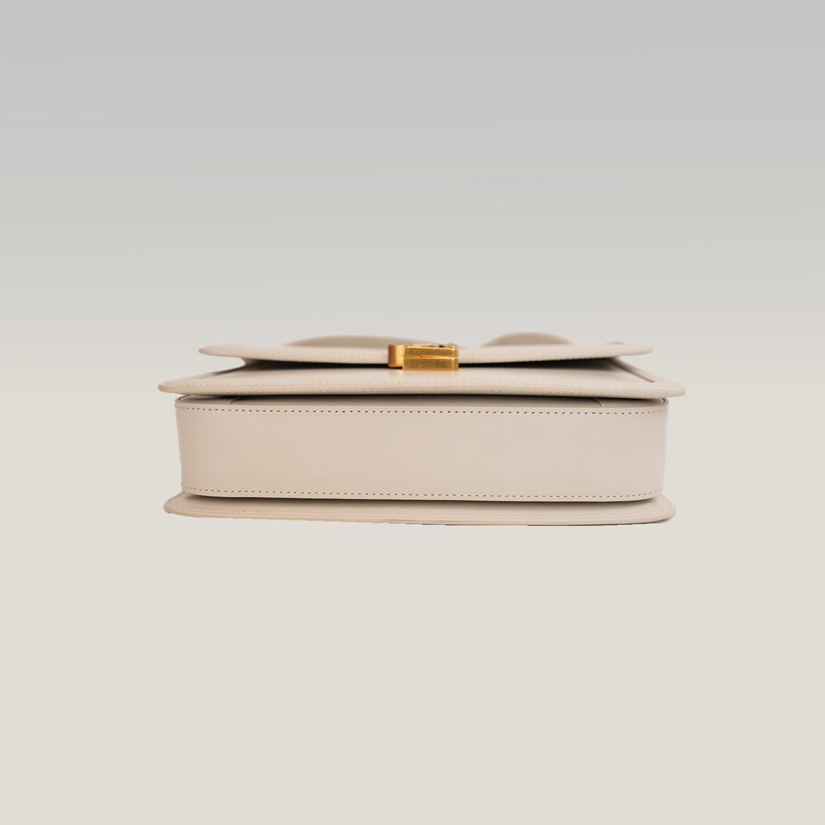 Saint Laurent Paris Solferino Borsa a Tracolla Media in Pelle Bianca con Hardware Dorato