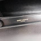 Saint Laurent Solferino Medium Shoulder Bag Black Leather with Cassandre Logo
