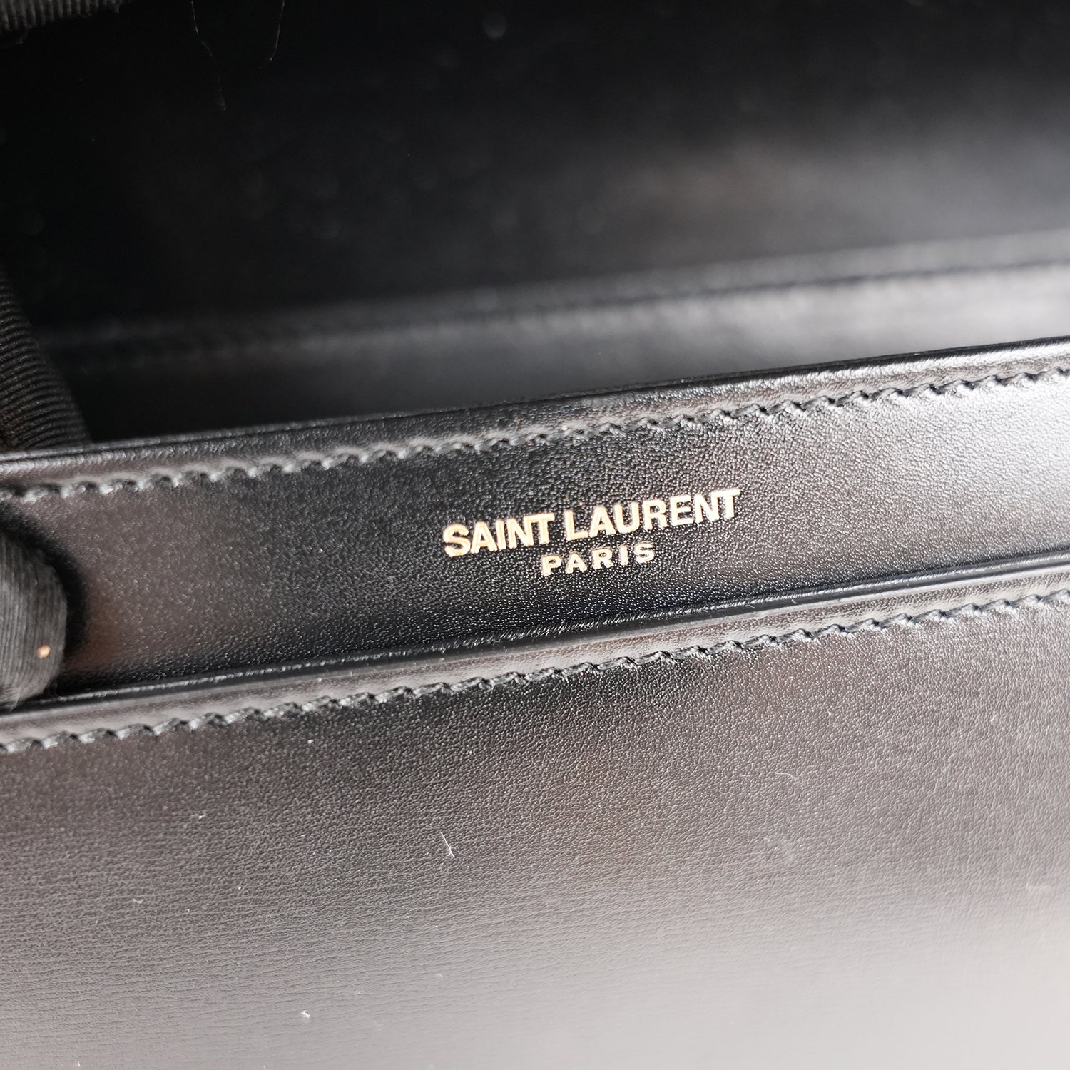 Saint Laurent Solferino Medium Shoulder Bag Black Leather with Cassandre Logo
