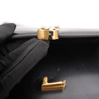 Saint Laurent Solferino Medium Shoulder Bag Black Leather with Cassandre Logo